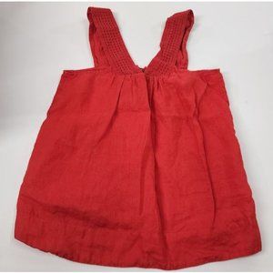 J Crew Burnt Orange Linen Comfy Tank Top Size 6